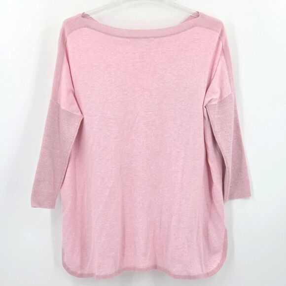 Lilly Pulitzer Cobo Oversized Sweater Womens XS Heathered Pink Tropics Fall Glam - Picture 3 of 8